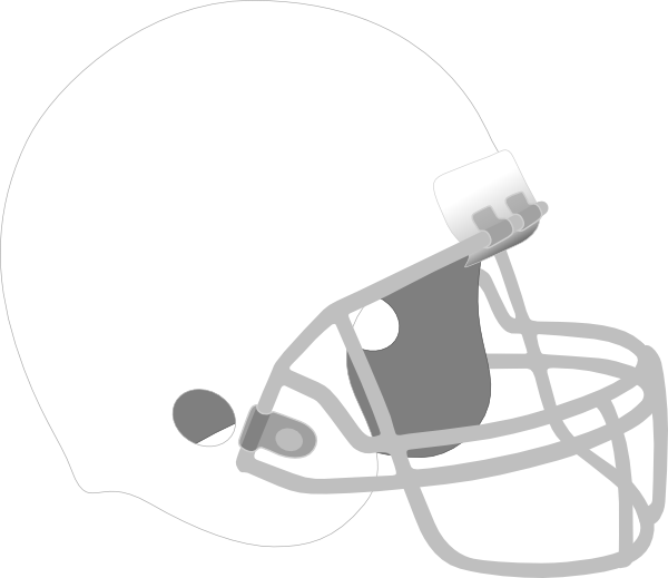 Transparent Helmet Clipart - White Football Helmet Clip Art - Png Download (600x519), Png Download