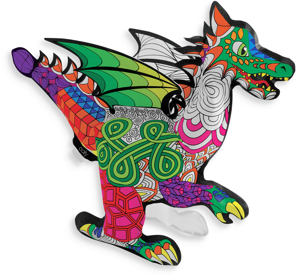 161 006 3d Colorables Fantastic Dragon O2 V=1523677541 - Ooly 3d Colorables Clipart (1200x1200), Png Download