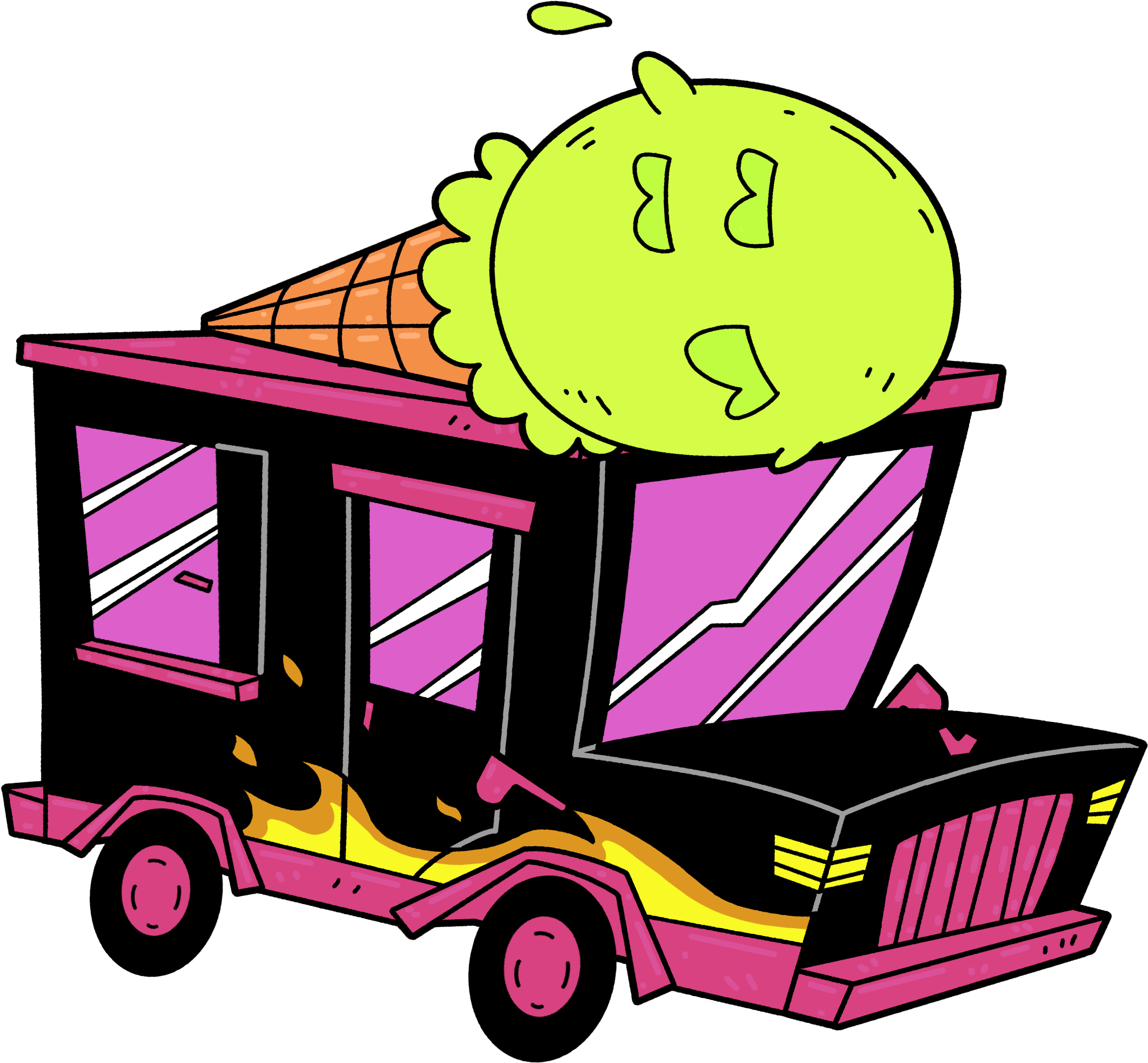 Deadly Ice Cream Truck, Driverus Deadlius - Toejam & Earl Clipart (2316x2144), Png Download