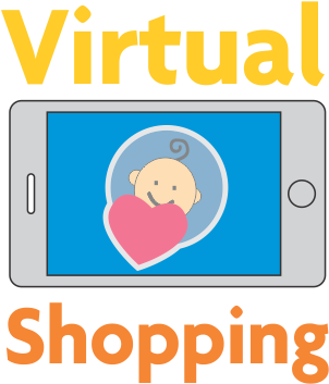 Virtual Shopping - Macrobaby Clipart (799x398), Png Download