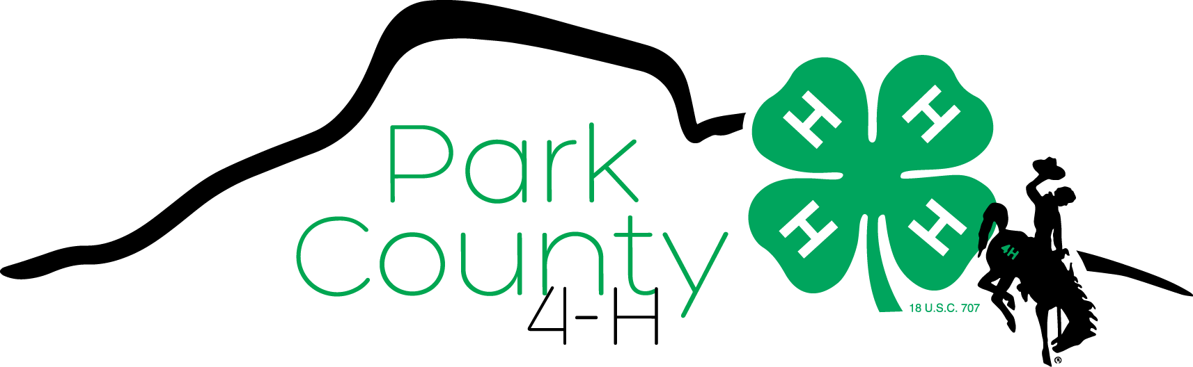 Park County 4-h - 4 H Clover Clipart (1713x528), Png Download