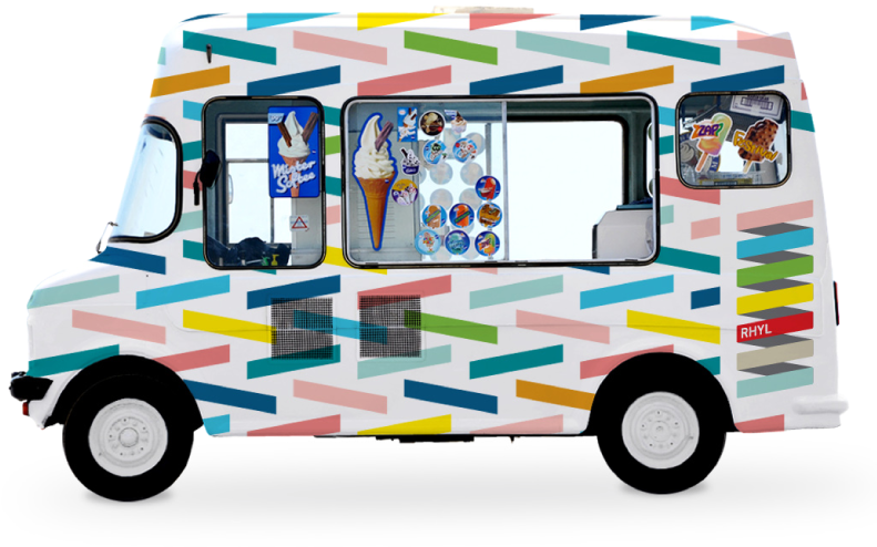 Icon Magazine Rethink, Rhyl - Ice Cream Van Designs Clipart (800x544), Png Download