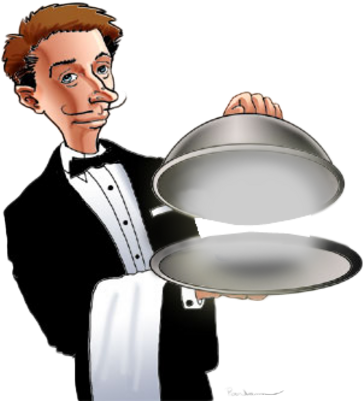 Snooty French Waiters Sneering At You - French Waiter Png Clipart (1024x400), Png Download