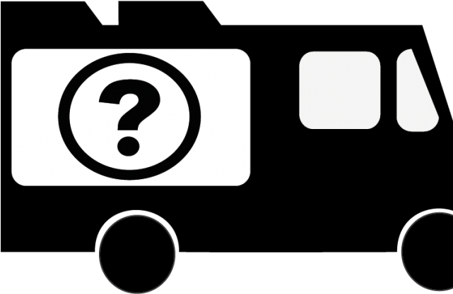 Delivery Clipart Food Truck - Food Truck Black And White - Png Download (640x480), Png Download