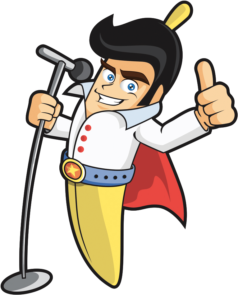 Banana Elvis - Snazzy Clipart - Png Download (840x1003), Png Download