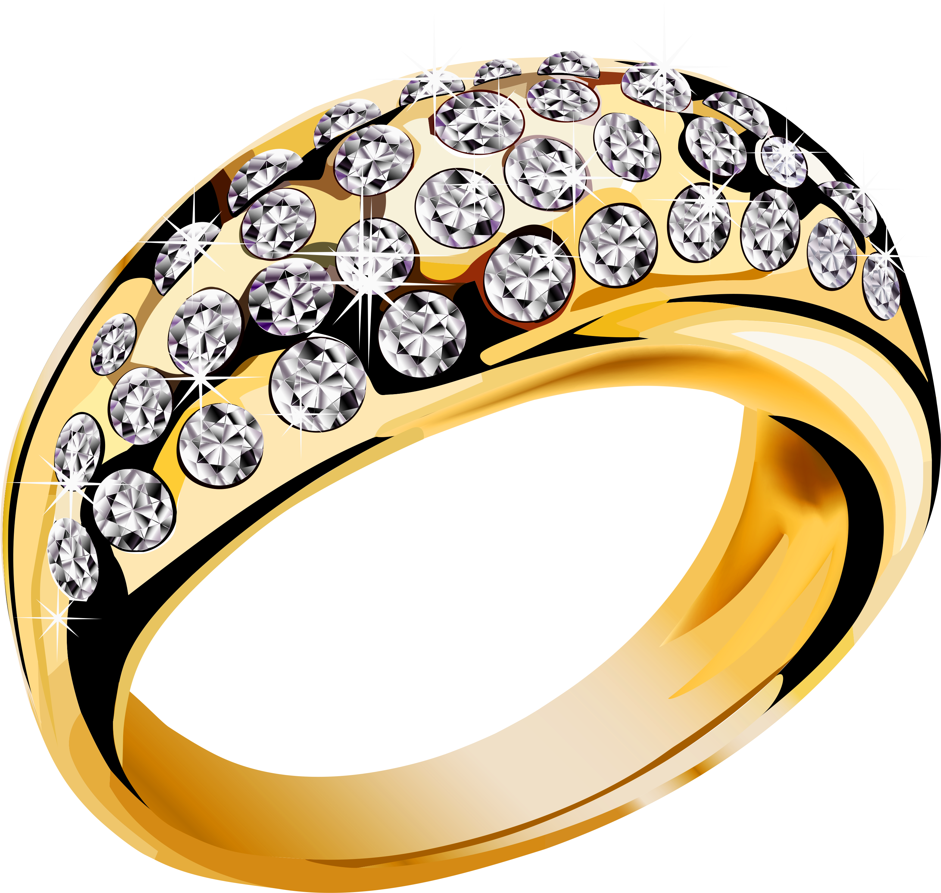 Selected Read Schwarmökonomie Und - Gold Jewellery Ring Png Clipart (3269x3132), Png Download