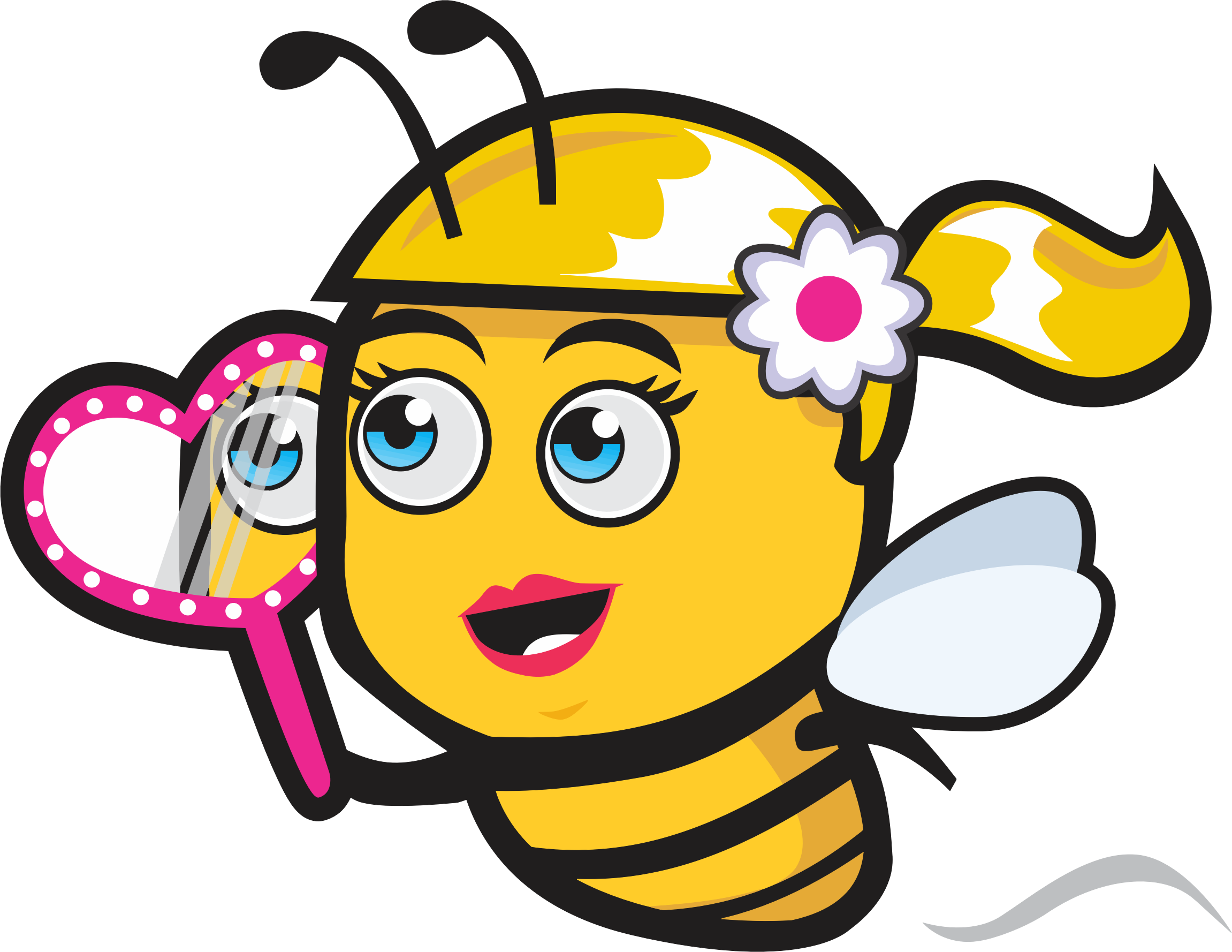Female Bee With Big Image Png - Powerpuff Girls Sticker Clipart (2302x1778), Png Download