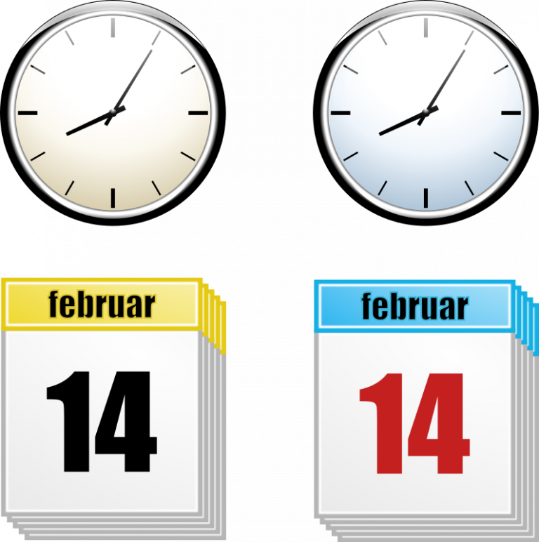 Calendar Time Clock Dinner - Calendar Clip Art - Png Download (768x772), Png Download