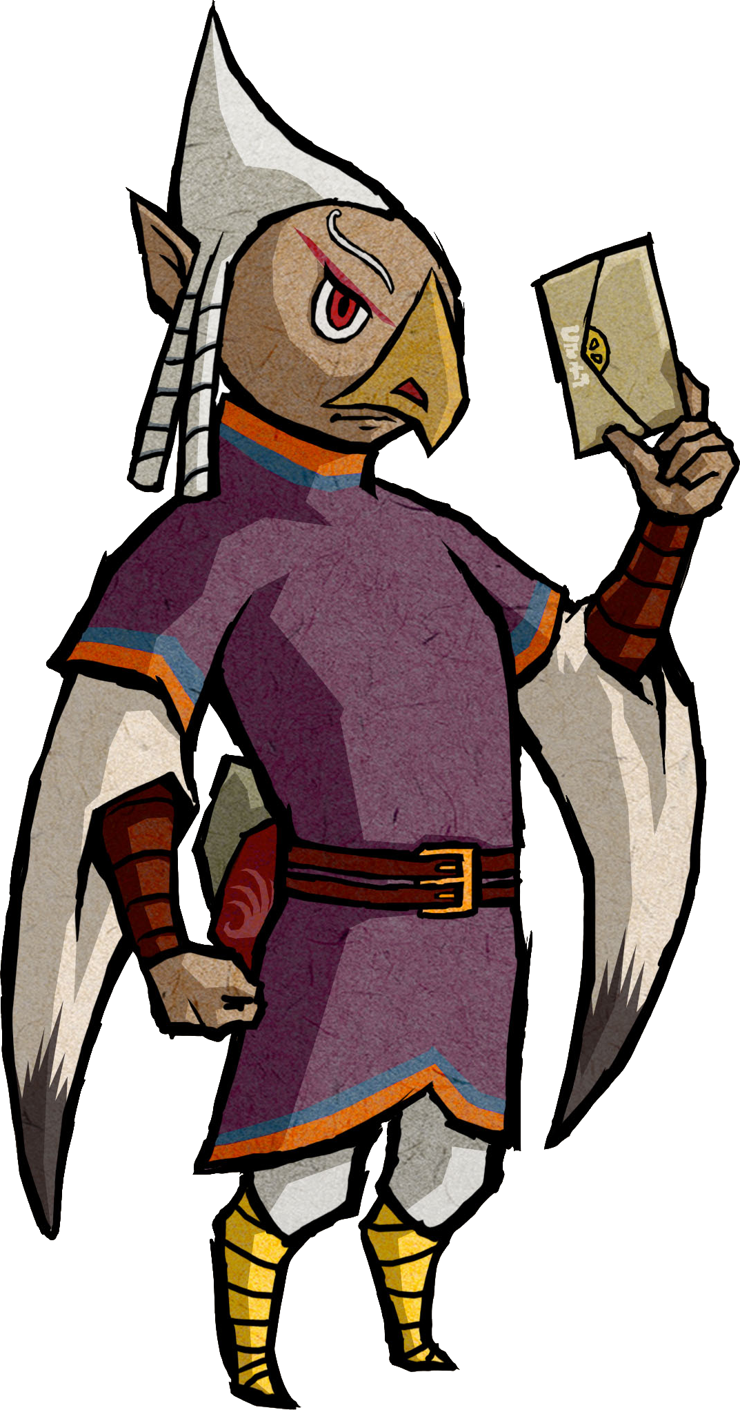 Quill Official Art Fromzelda Wind Waker - Rito Breath Of The Wild Clipart (1073x2043), Png Download