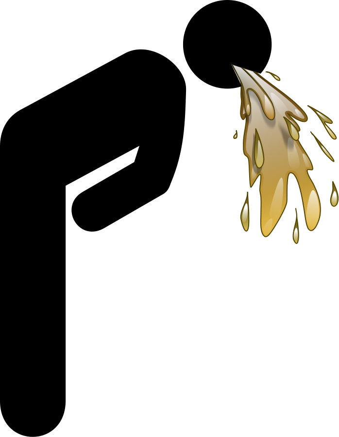 This Free Clip Arts Design Of Man Vomiting Icon - Png Download (698x900), Png Download