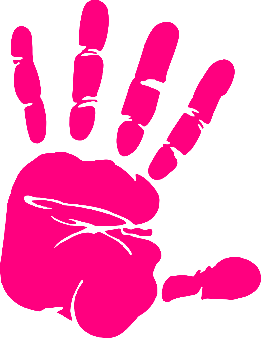 As I M Sure You Already Know A Baby S Handprint Is - Pink Handprint Clipart (988x1280), Png Download