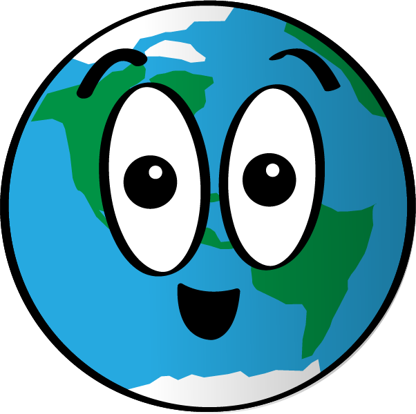 Illustration Of Earth - Cartoon Earth Thank You Clipart (602x600), Png Download