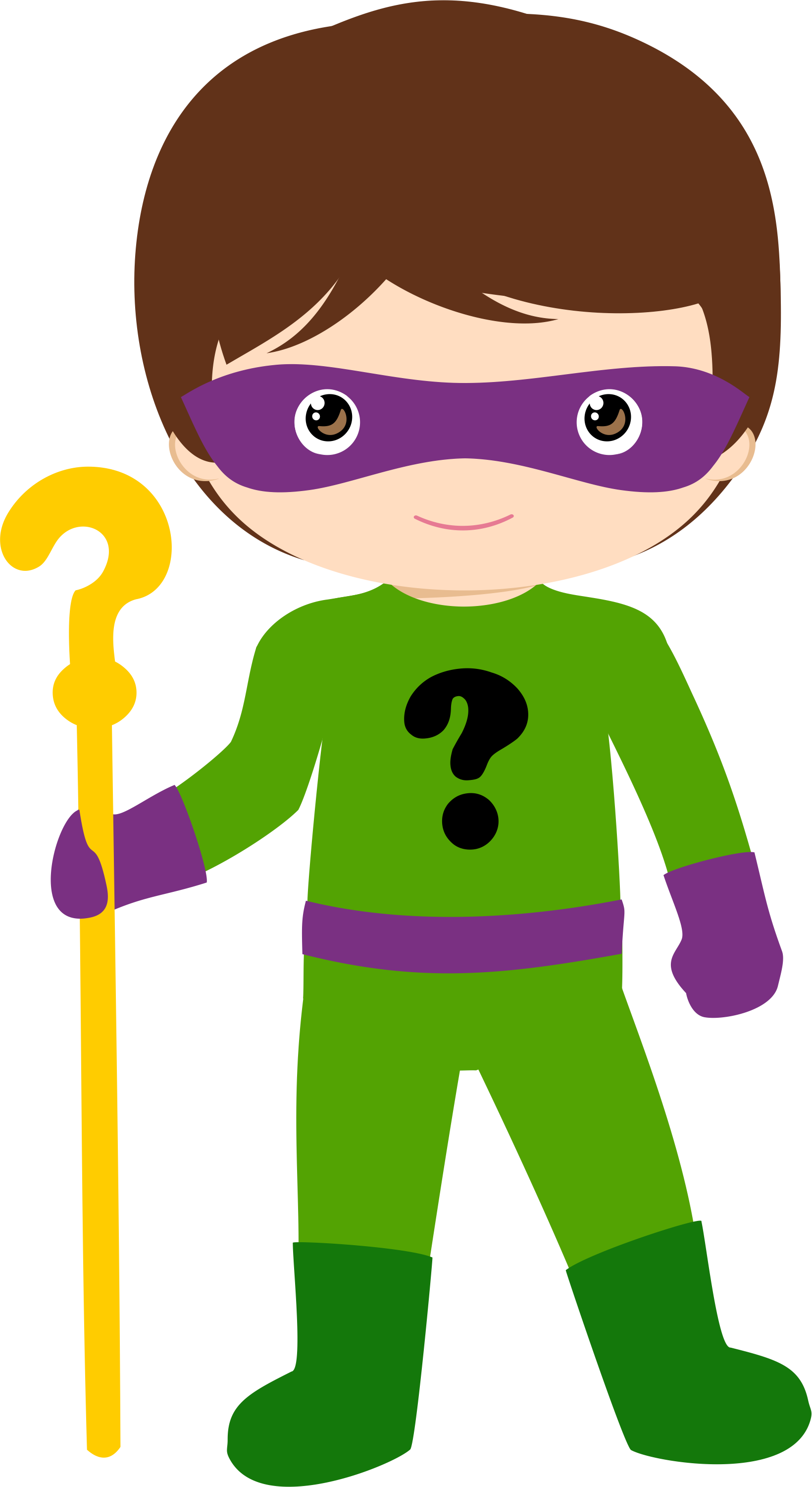Costume Clipart Superhero Dad - Riddler Clipart - Png Download (874x1600), Png Download