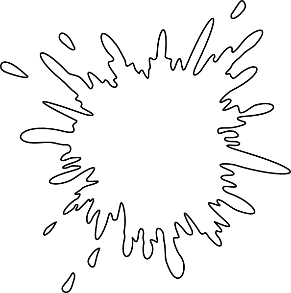 Wight Paint Splashes Png Clipart (594x598), Png Download