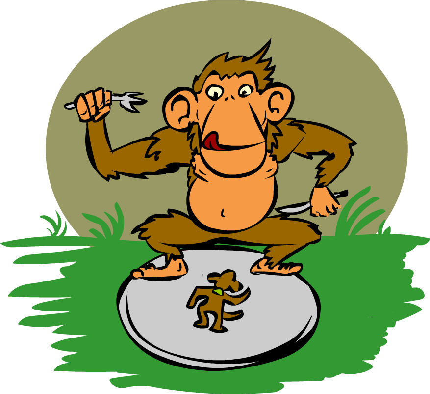 Monkey Steak Clipart (877x802), Png Download