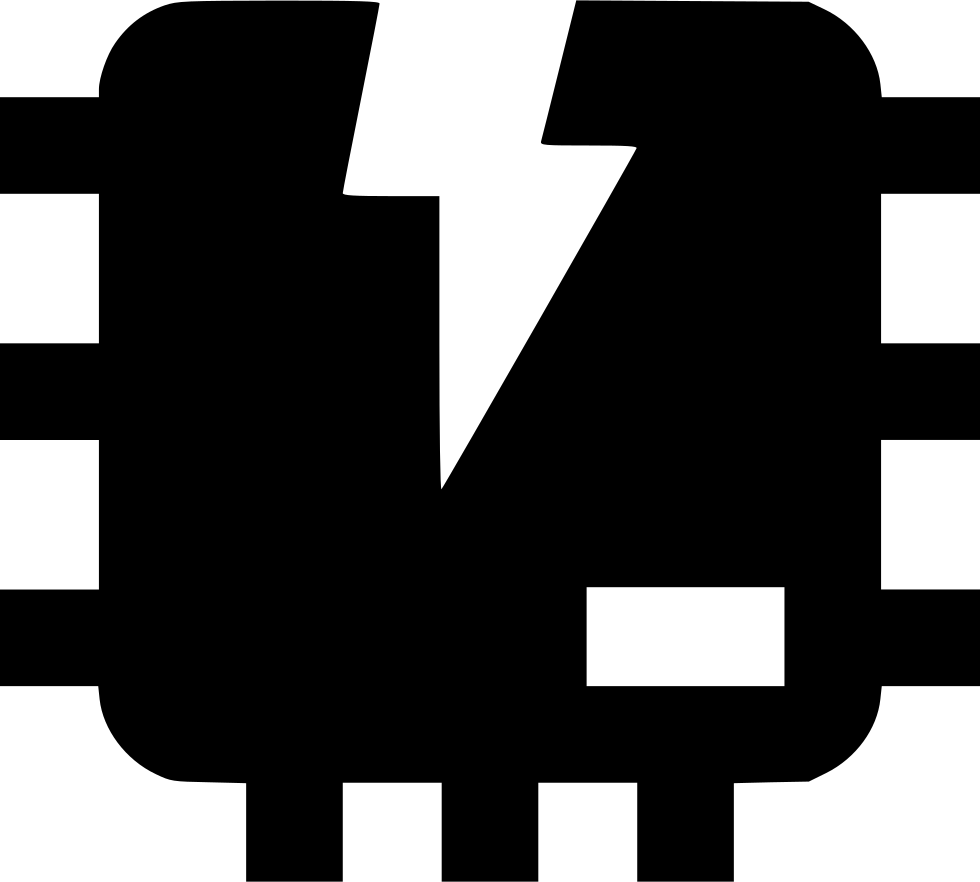 Banner Black And White Download Chip Png Icon Free - Computer Clipart (980x882), Png Download
