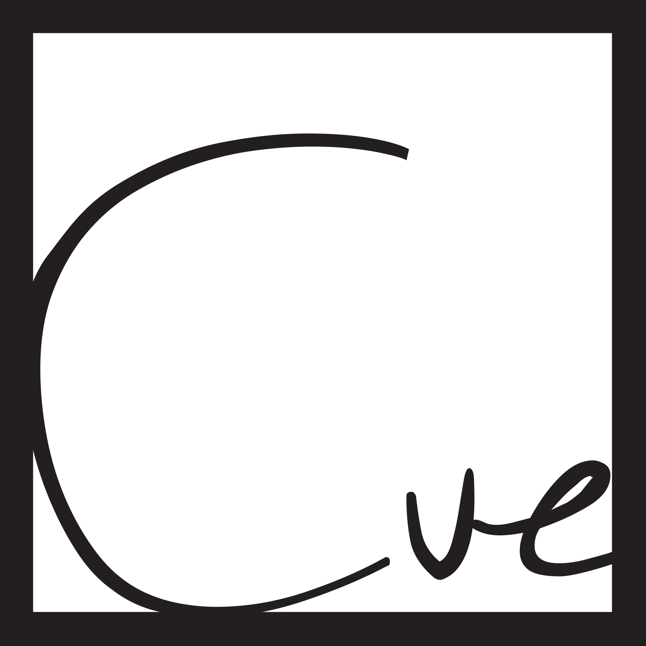 Cue Crossfit - Calligraphy Clipart (2000x2000), Png Download