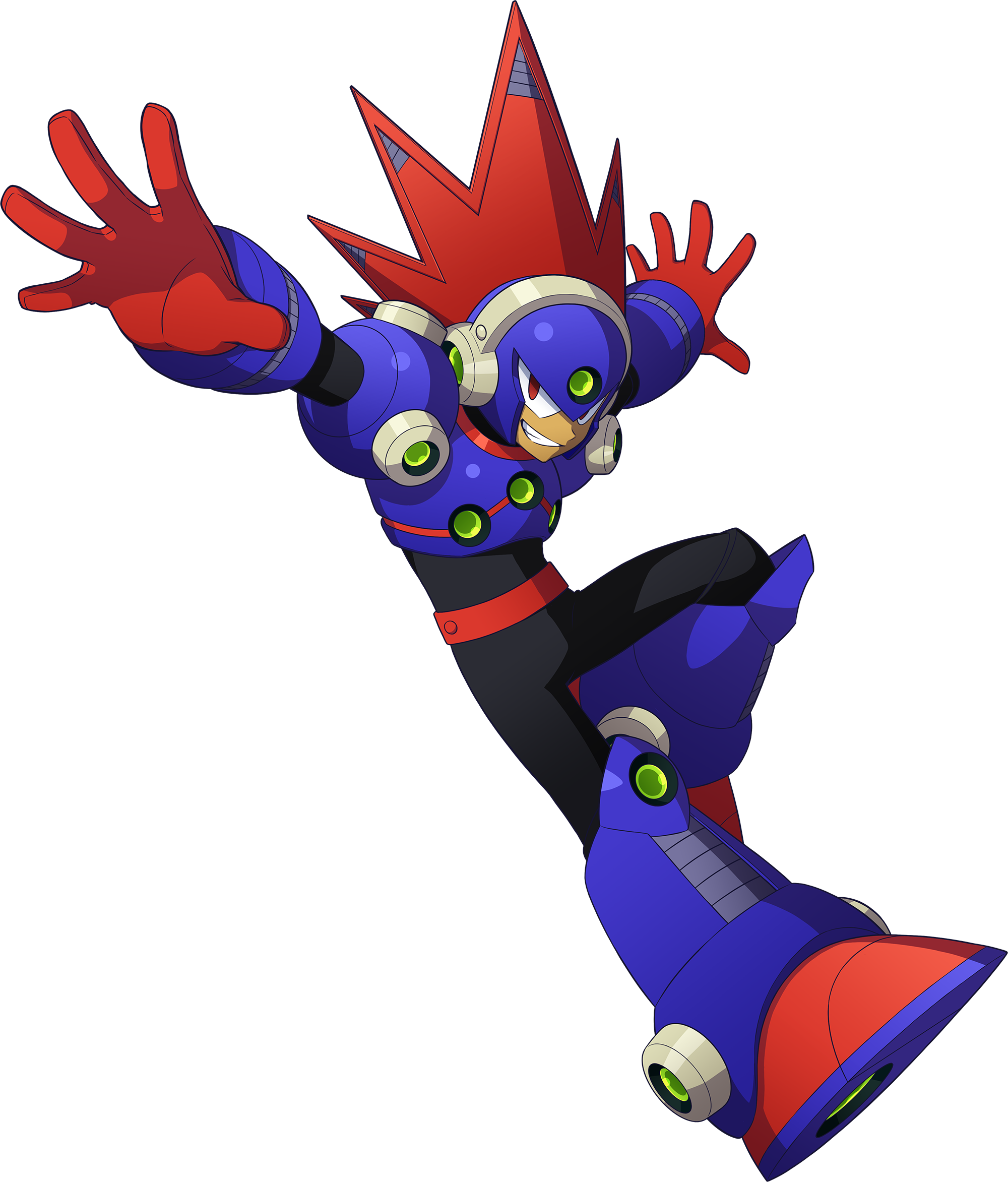 While Block Man's Stage Has Pitfall-riddled Pyramids - Mega Man 11 Robot Masters Clipart (1365x1600), Png Download