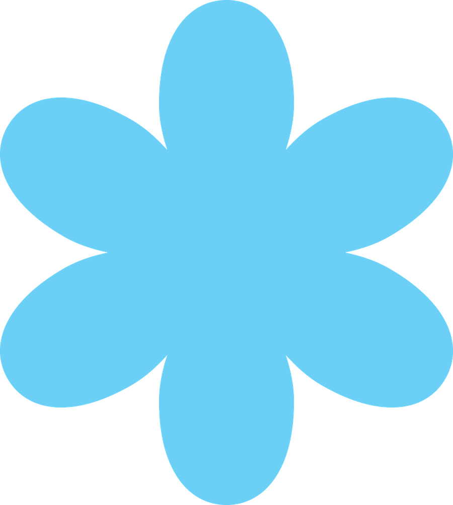 Clip Art, Flowers - Blue - Png Download (900x1004), Png Download