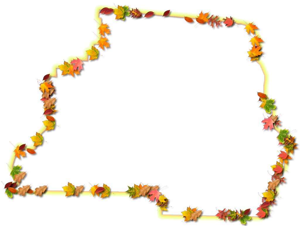 A Yellow And Orange Outline Map Of Madison With Fall - Floral Design Clipart (1024x771), Png Download