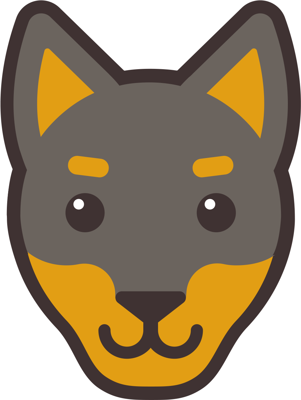 Dislike - Scary - Cute Cartoon Dog Clipart (1535x1535), Png Download