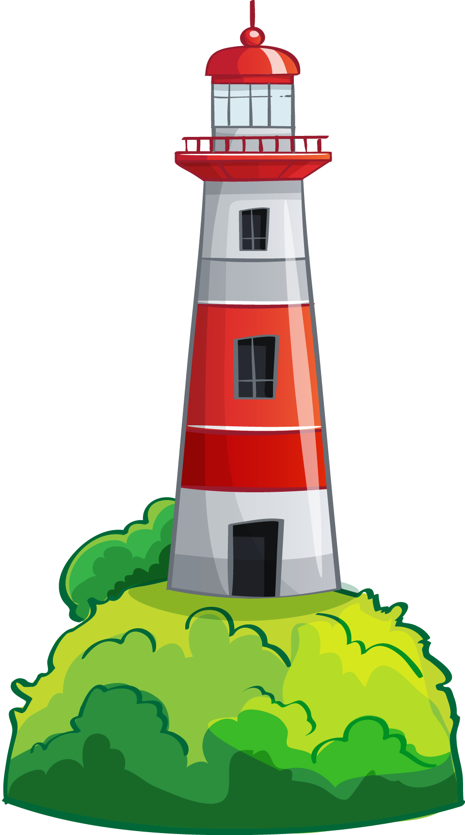 Vector Lighthouse Cartoon - Imagens De Farol Desenho Clipart (959x1720), Png Download