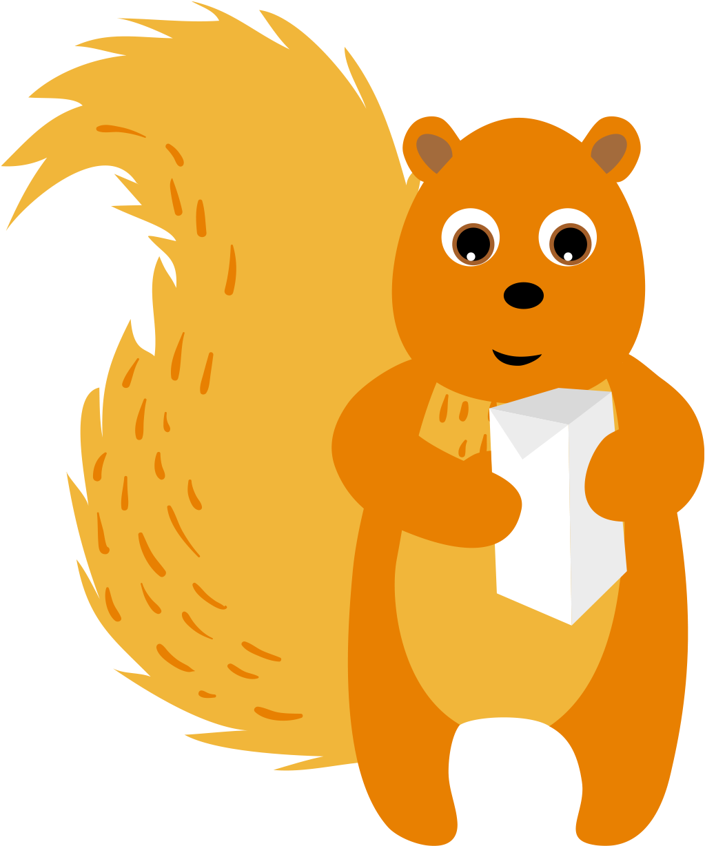 Clipart Squirrel Footprint - Cartoon - Png Download (1151x1305), Png Download