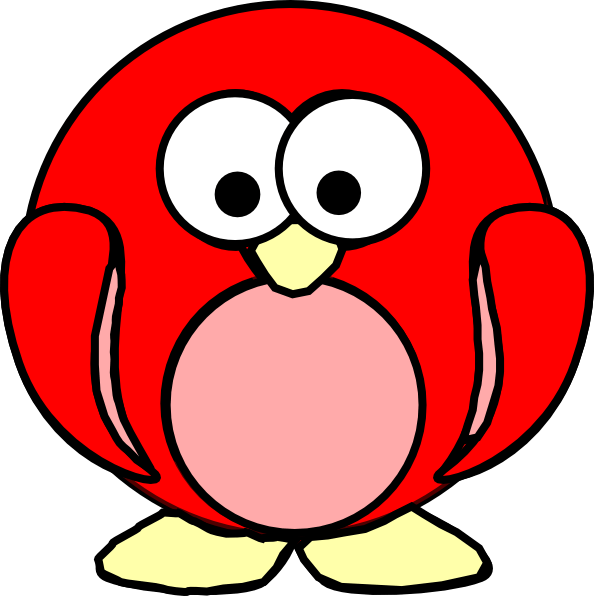 Red Cartoon Penguin Clipart (594x596), Png Download