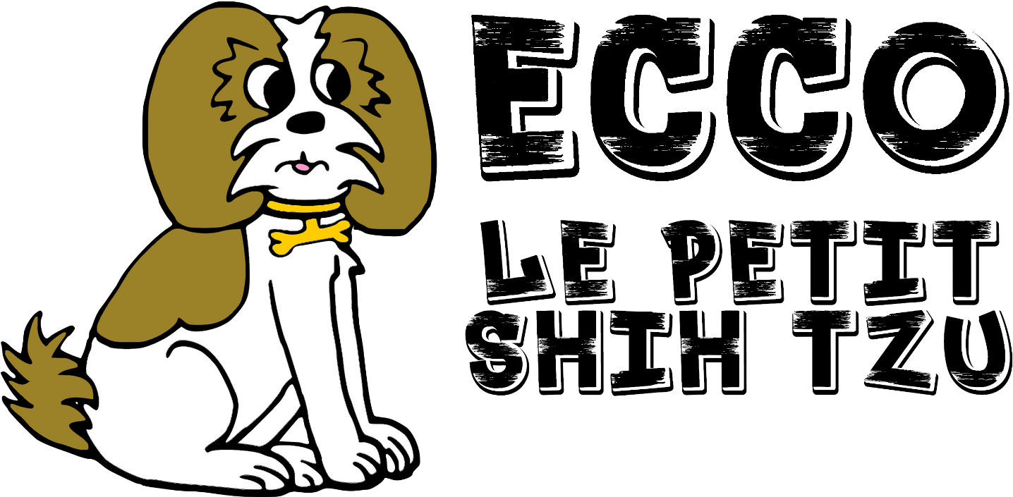 Logo Ecco Le Petit Shih Tzu - Cartoon Clipart (1500x741), Png Download