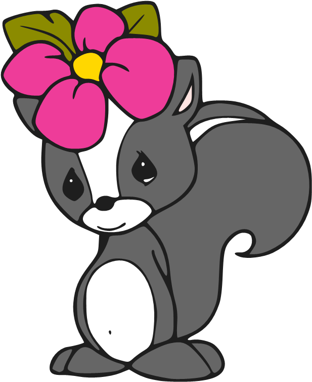 Free Svg Files - Animals With Flowers Clipart - Png Download (639x775), Png Download