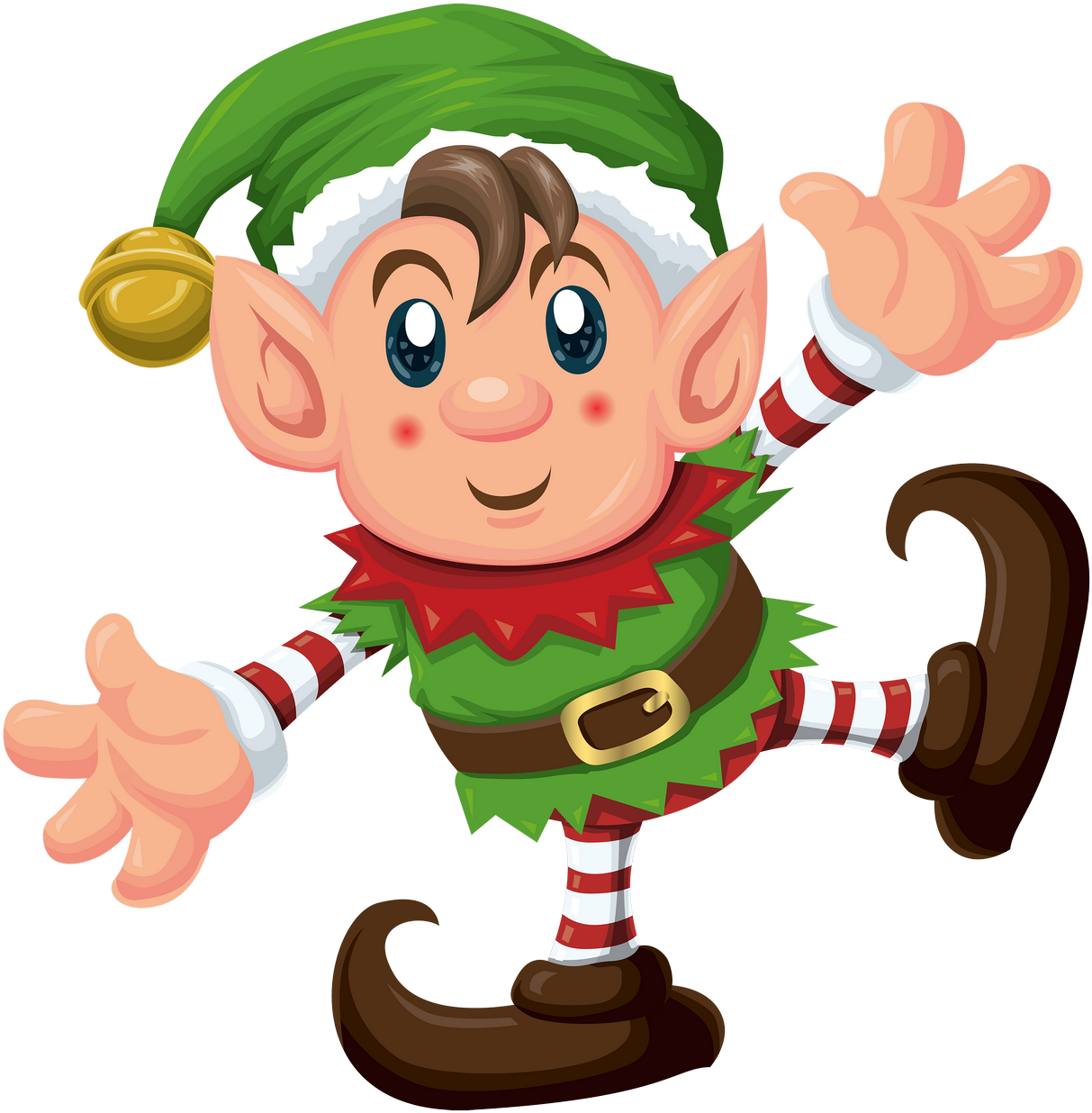 Christmas Elf Clipart (1250x1273), Png Download
