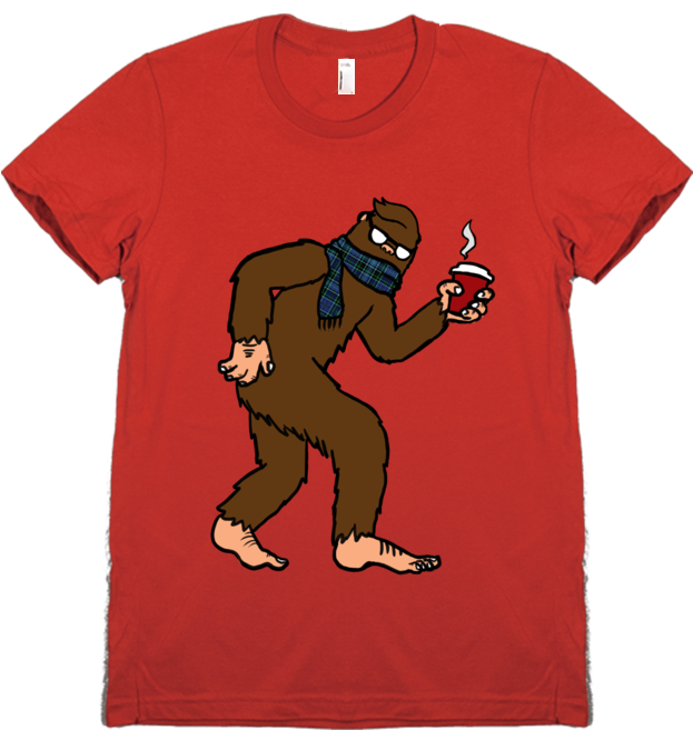 Hipster Sasquatch T-shirt - Want To Die Shirt Clipart (852x762), Png Download