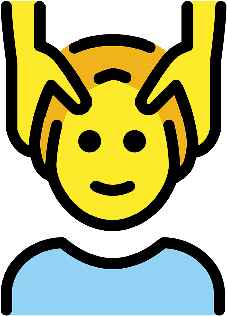Man Getting Massage Emoji Clipart - Massage - Png Download (800x800), Png Download