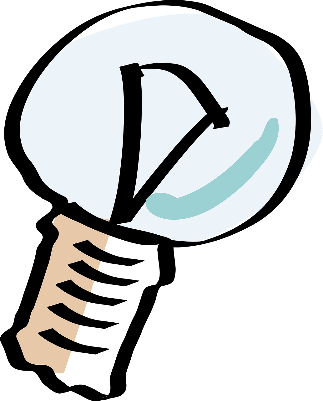 House, Home, Cartoon, Light, Electric, Bulb, Lighting - Cartoon Light Bulb Off Clipart (517x640), Png Download