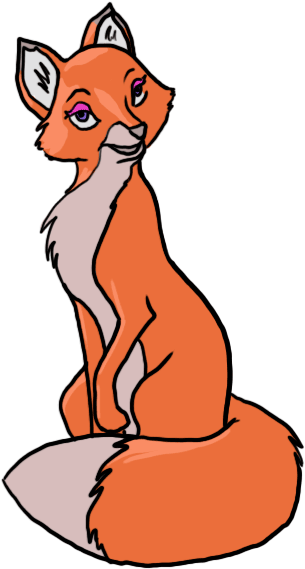 Drawn Cartoon Pencil And - Cartoon Fox Drawing Sitting Clipart (600x600), Png Download