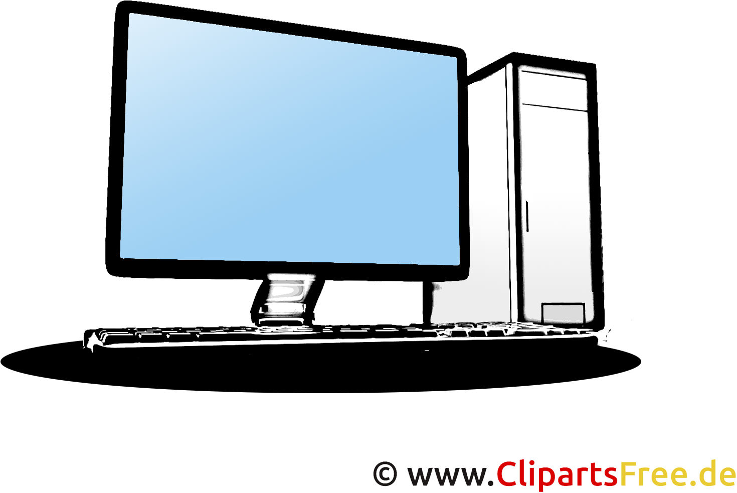 Dekstop Pc Clipart - Clipart Pc - Png Download (1600x1200), Png Download