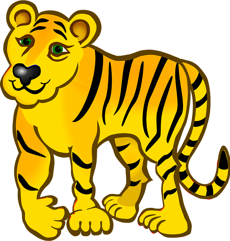 Tiger Clipart - Coloured Picture Of Tiger - Png Download (764x800), Png Download