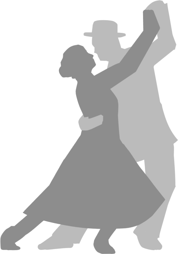 Starlite Ballroom Ballroom Dance Tango Partner Dance - Couple Dancing Silhouette Gif Clipart (900x900), Png Download
