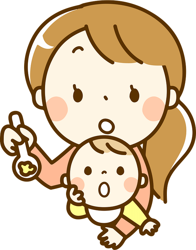 Mother Baby Food Clipart - Cute Drawing For Mother - Png Download (626x800), Png Download