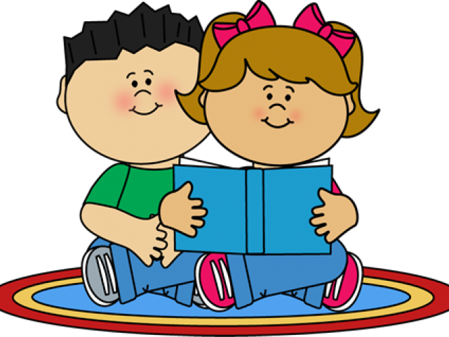 Kids Reading Clipart - Read To A Friend - Png Download (640x480), Png Download