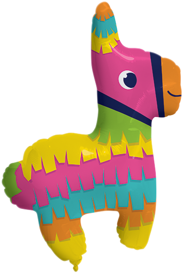 Fiesta Fun Shape Foil Balloon 84cm X 64cm - Balloon Clipart (600x599), Png Download