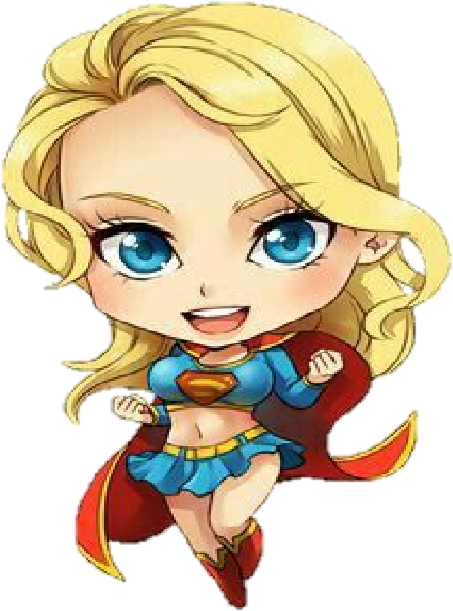 Super Woman Chibi Clipart (1000x1000), Png Download