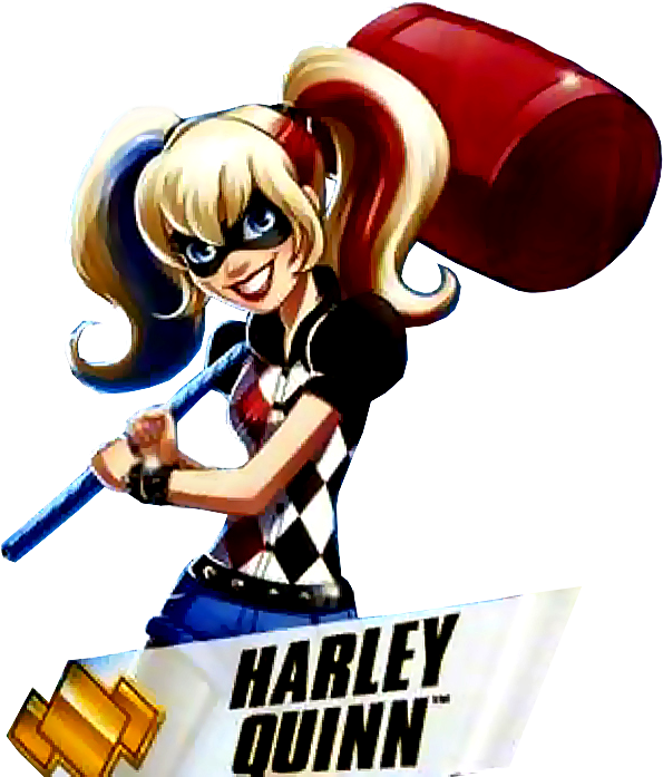 Transparent Supergirl Clipart - Harley Quinn Dc Superhero Girls - Png Download (595x697), Png Download