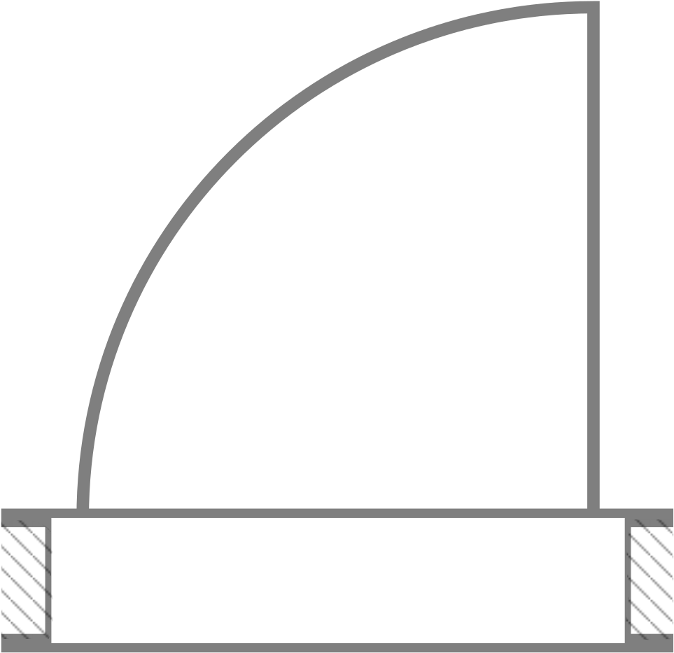Transparent Chuppah Clipart - Symbol Door Floor Plan - Png Download (963x933), Png Download