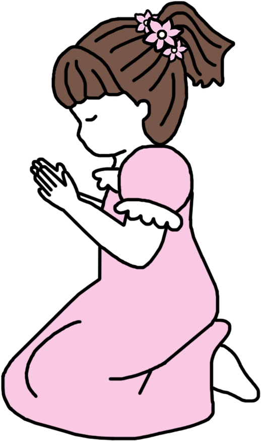 Clipart Boy Prayer - Praying Hands Girl Clipart - Png Download (1000x1000), Png Download