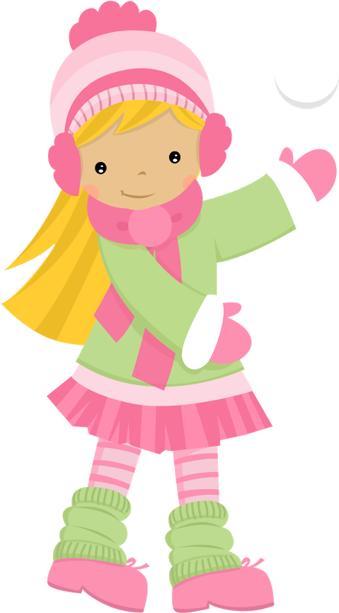 Winter Girls Clipart - Png Download (608x912), Png Download
