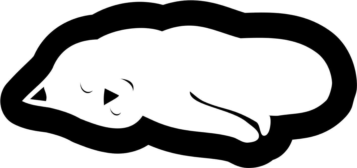 Sleeping Cat 4 Svg Clip Arts - Clip Art - Png Download (1600x800), Png Download