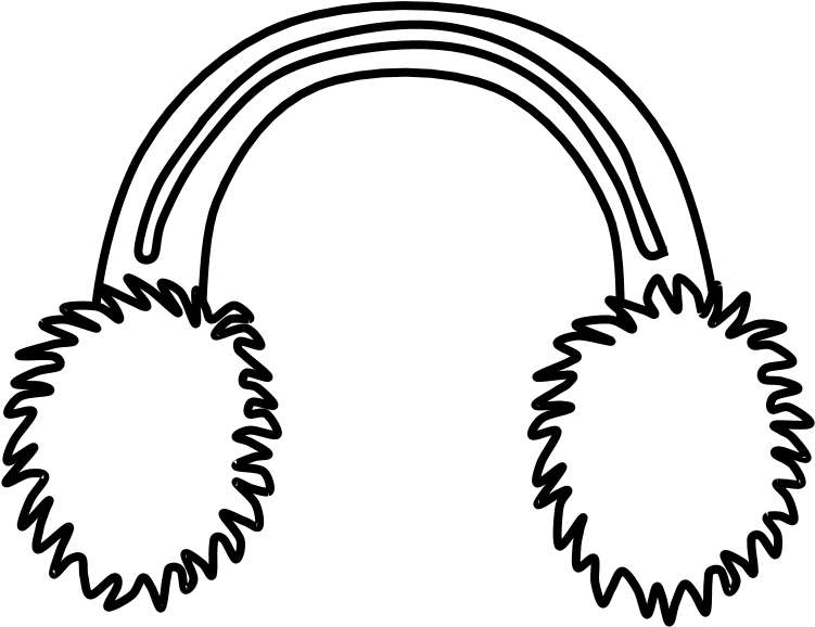 Earmuffs, Black And White Ear Muffs Clipart Black And White Png Download Full Size Clipart