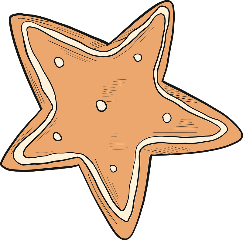 Gingerbread Star Clipart - Png Download (800x793), Png Download