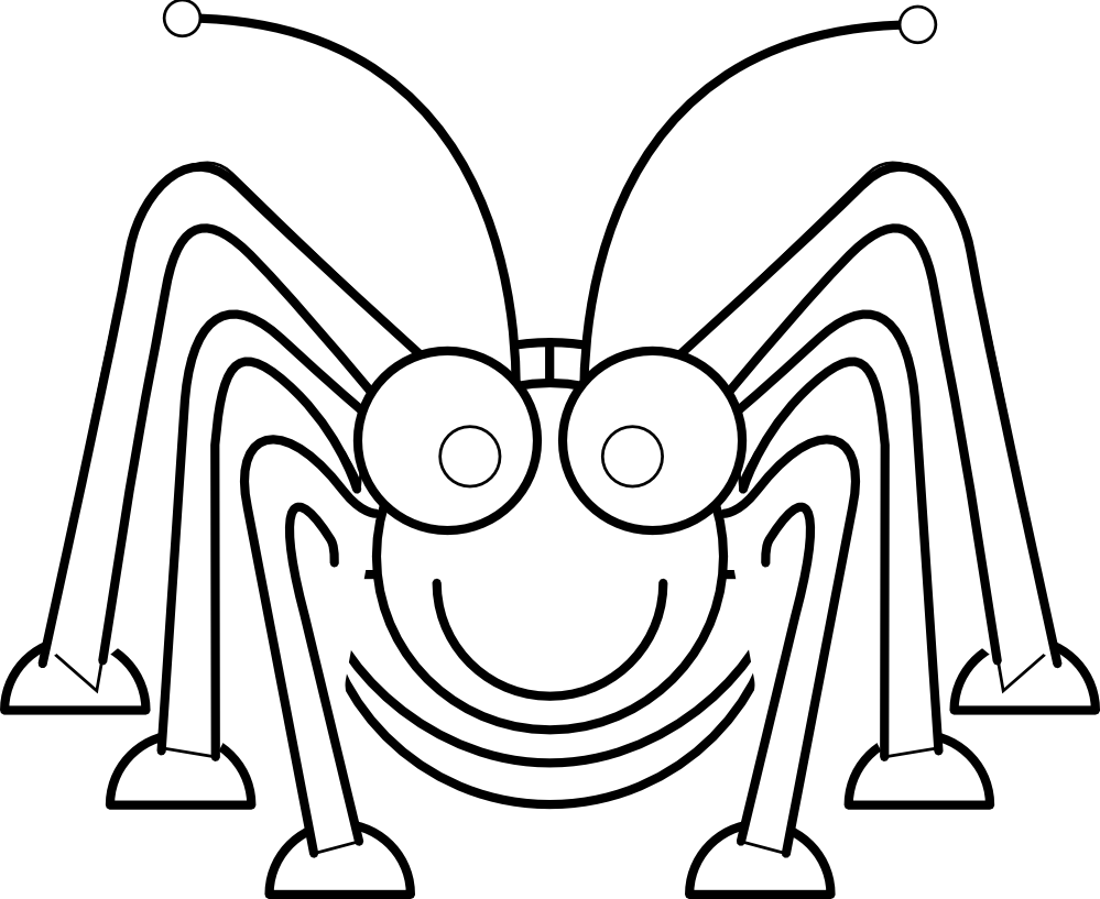 Transparent Work Clipart Black And White - Insect Coloring Pages - Png Download (999x817), Png Download